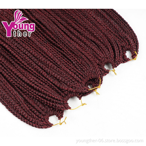 Colorful Box Braid Crotchet Braid Synthetic Braiding Hair Extension 22Roots For African Hair